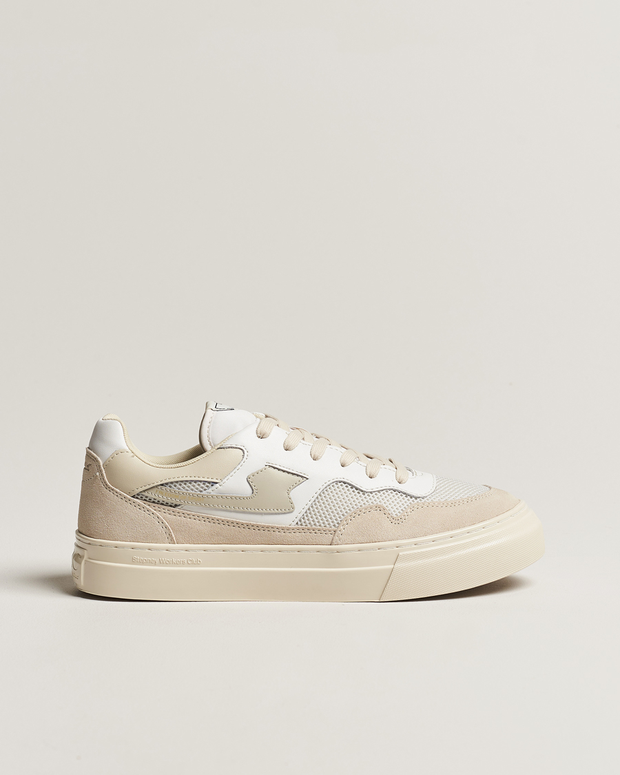 Homme | Stepney Workers Club Pearl S-Strike Suede Mixed Sneaker Ecru/Putty | Stepney Workers Club | Pearl S-Strike Suede Mixed Sneaker Ecru/Putty