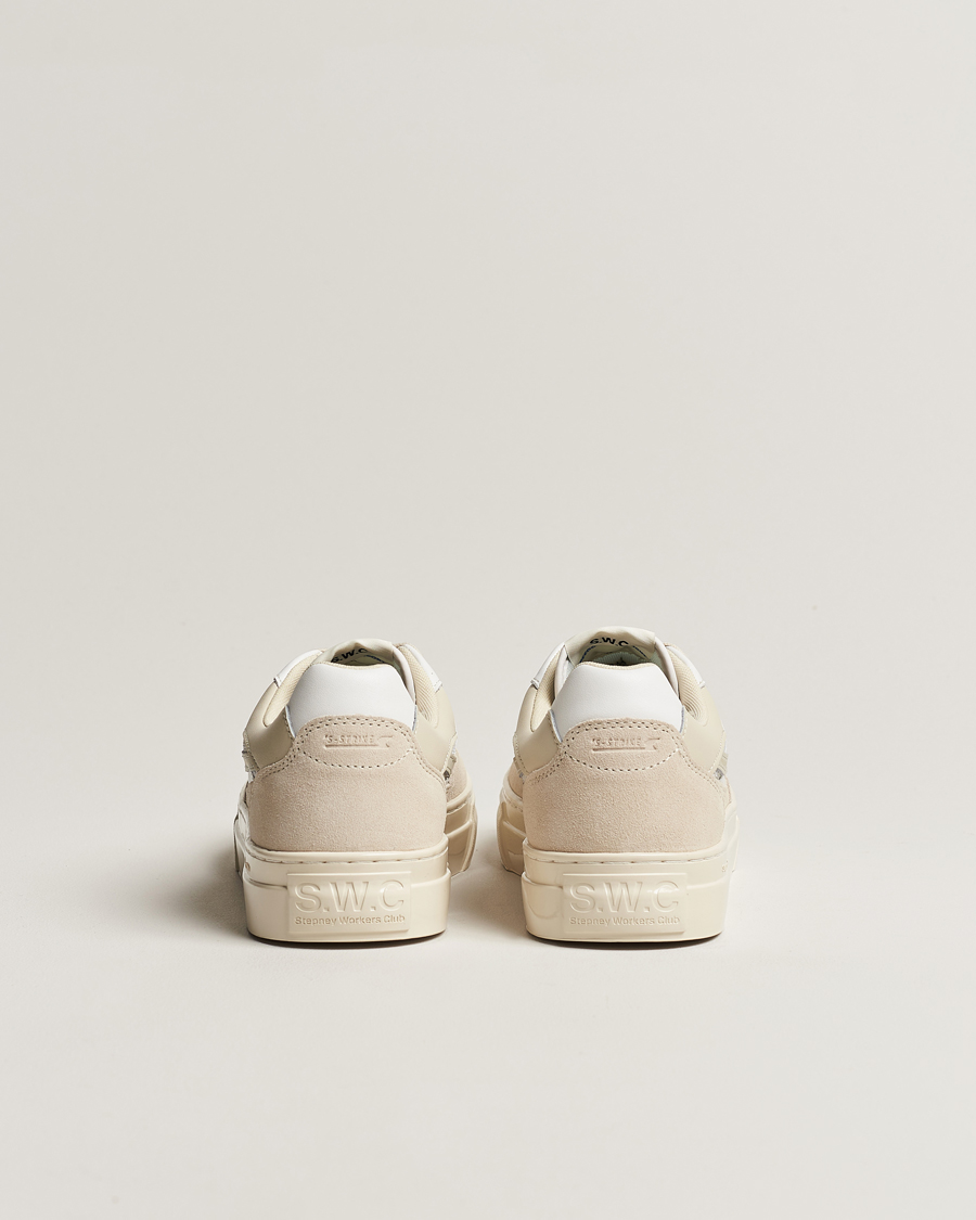 Homme | Stepney Workers Club Pearl S-Strike Suede Mixed Sneaker Ecru/Putty | Stepney Workers Club | Pearl S-Strike Suede Mixed Sneaker Ecru/Putty