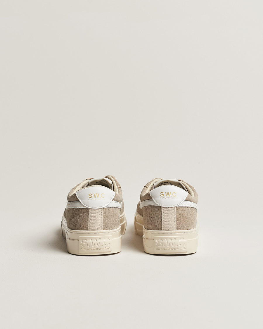 Homme | Stepney Workers Club Dellow S-Strike Suede Sneaker Lt Grey/White | Stepney Workers Club | Dellow S-Strike Suede Sneaker Lt Grey/White