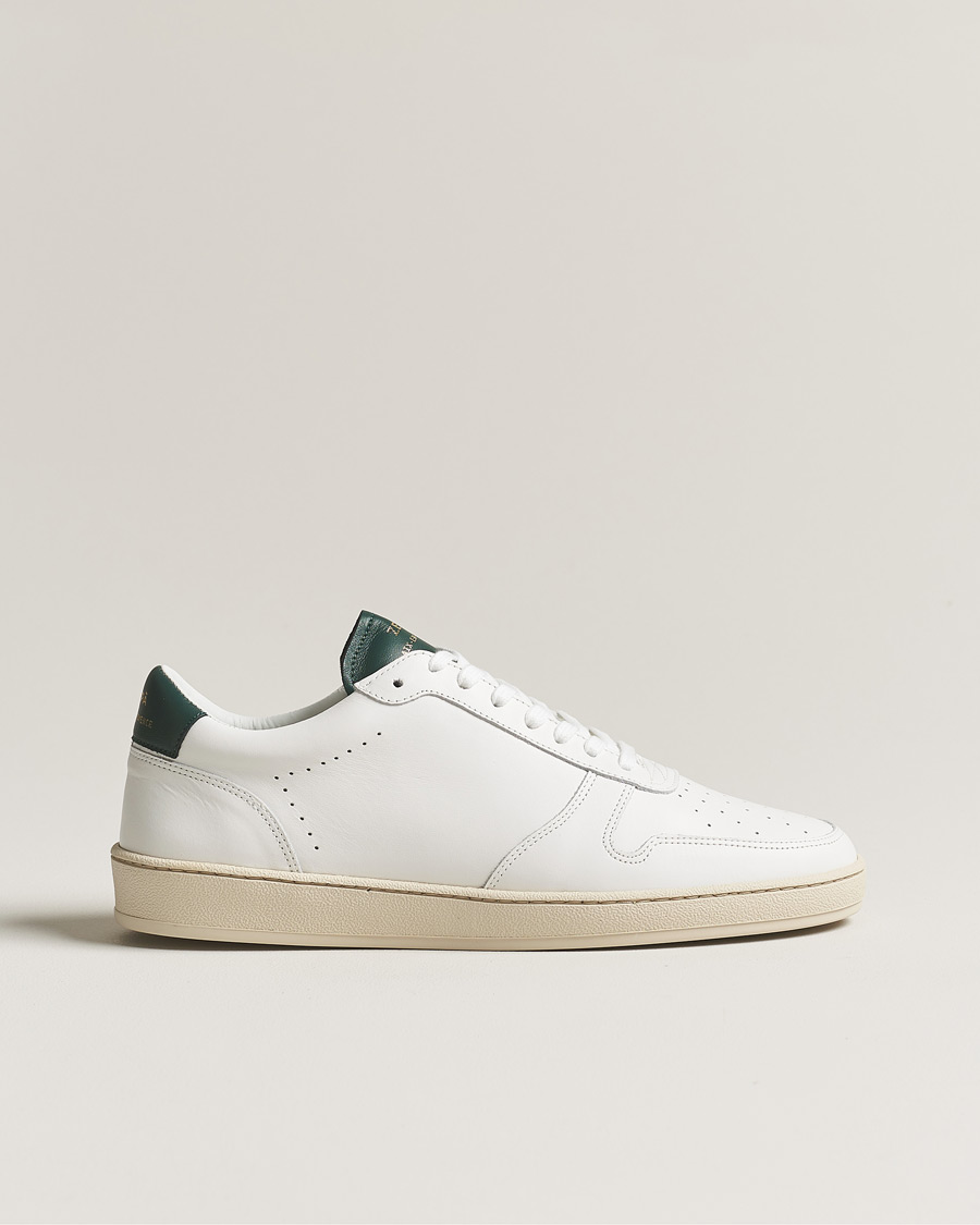 Homme | Zespà ZSP23 APLA Leather Sneakers White/Dark Green | Zespà | ZSP23 APLA Leather Sneakers White/Dark Green