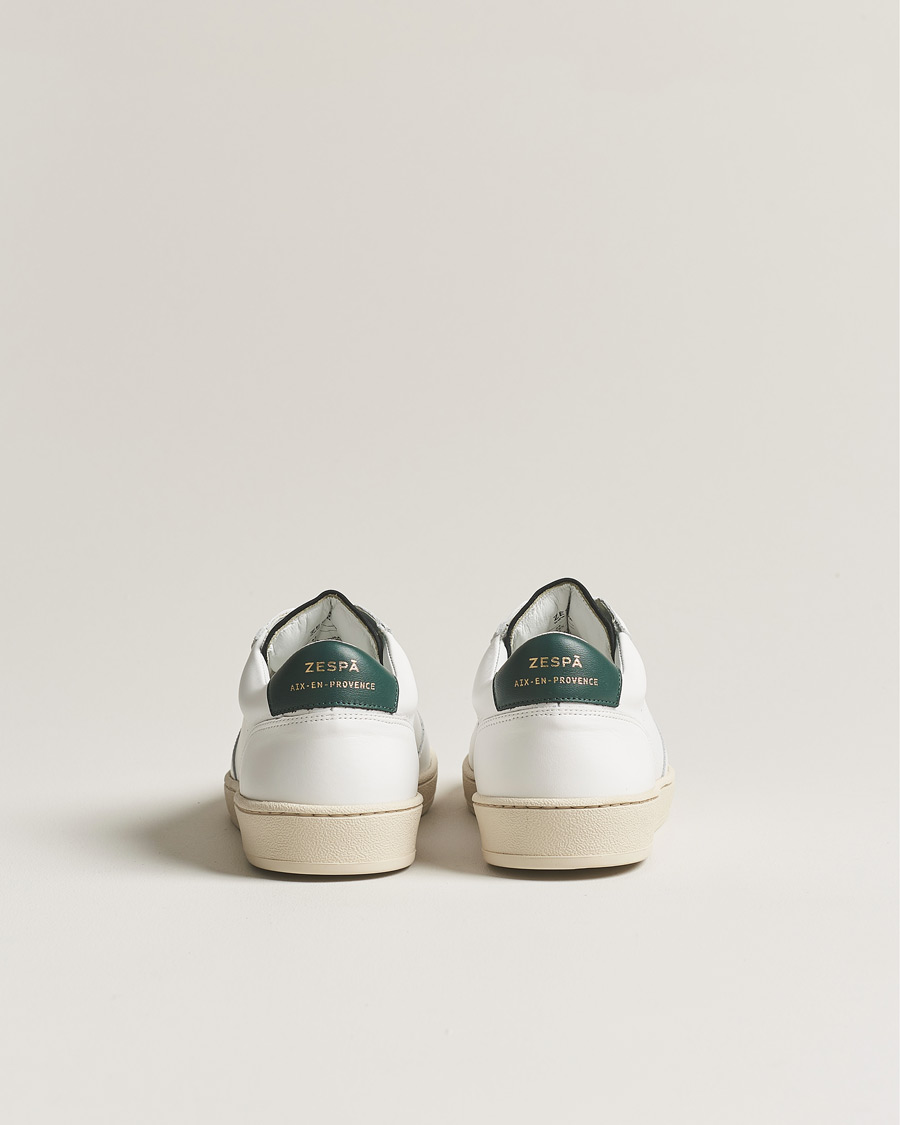 Homme | Zespà ZSP23 APLA Leather Sneakers White/Dark Green | Zespà | ZSP23 APLA Leather Sneakers White/Dark Green