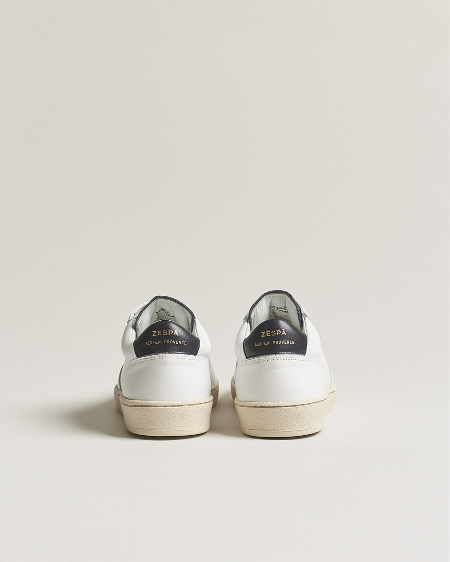 Homme | Zespà ZSP23 APLA Leather Sneakers White/Navy | Zespà | ZSP23 APLA Leather Sneakers White/Navy