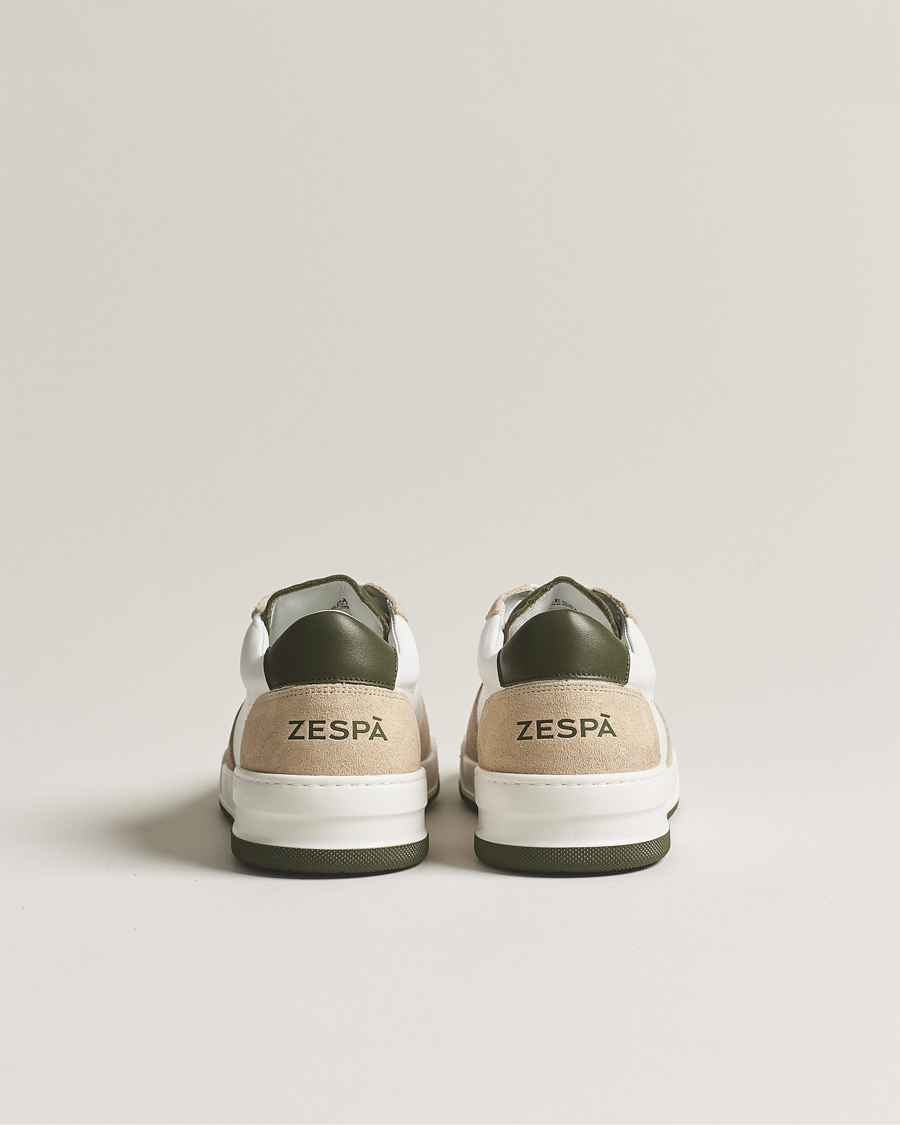 Homme | Zespà ZSP23 MAX Nappa/Suede Sneakers Off White/Khaki | Zespà | ZSP23 MAX Nappa/Suede Sneakers Off White/Khaki