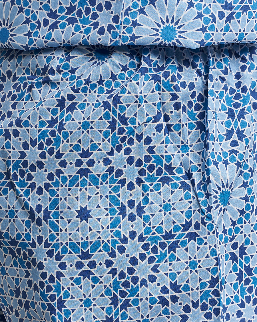 Heren | Pyjama's en gewaden | Derek Rose | Shortie Printed Cotton Pyjama Set Blue