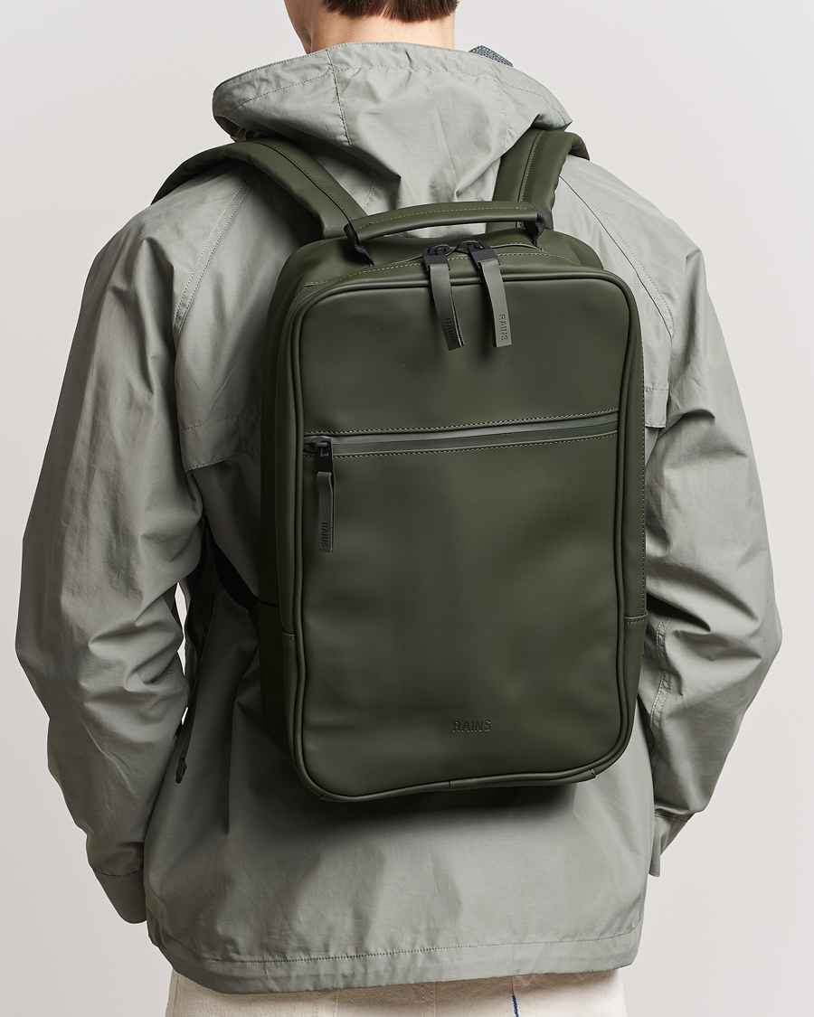 Homme | RAINS Book Backpack Green | RAINS | Book Backpack Green