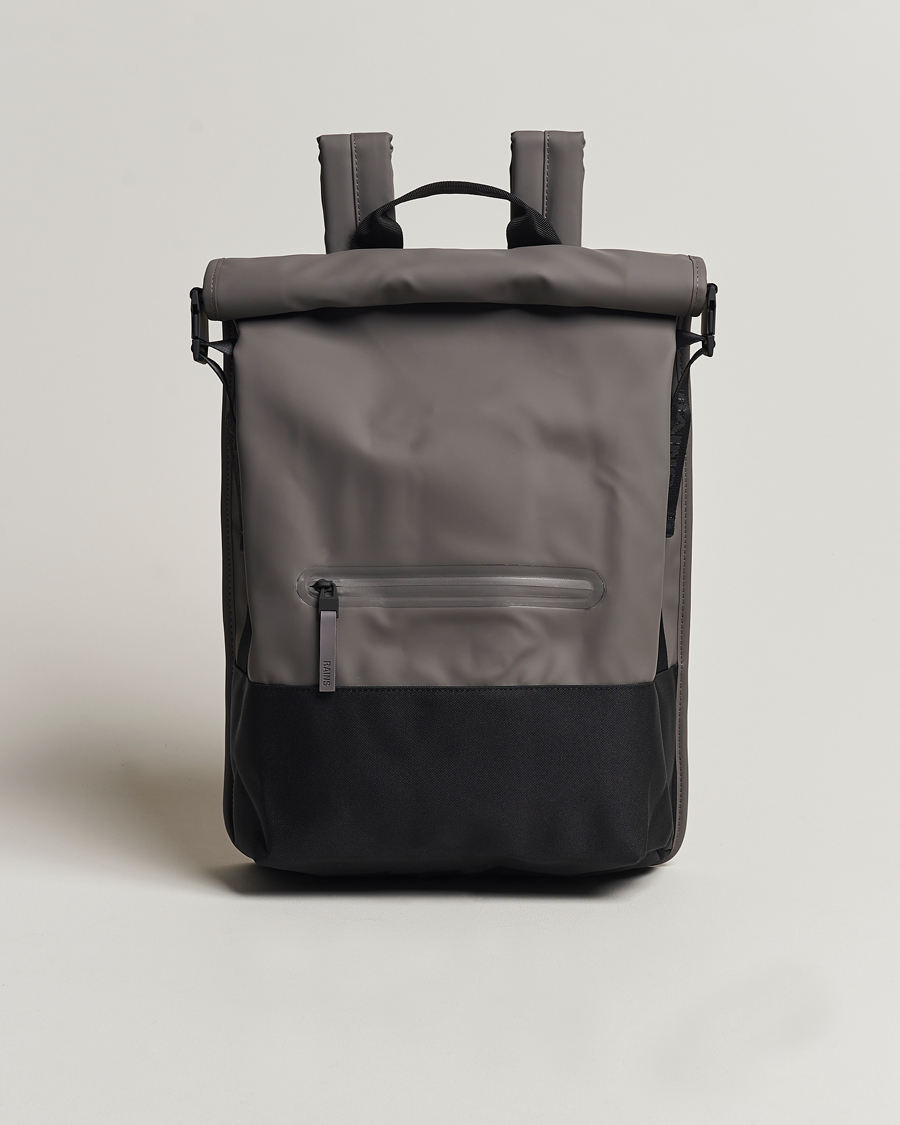 Heren | RAINS Trail Rolltop Backpack Grey | RAINS | Trail Rolltop Backpack Grey