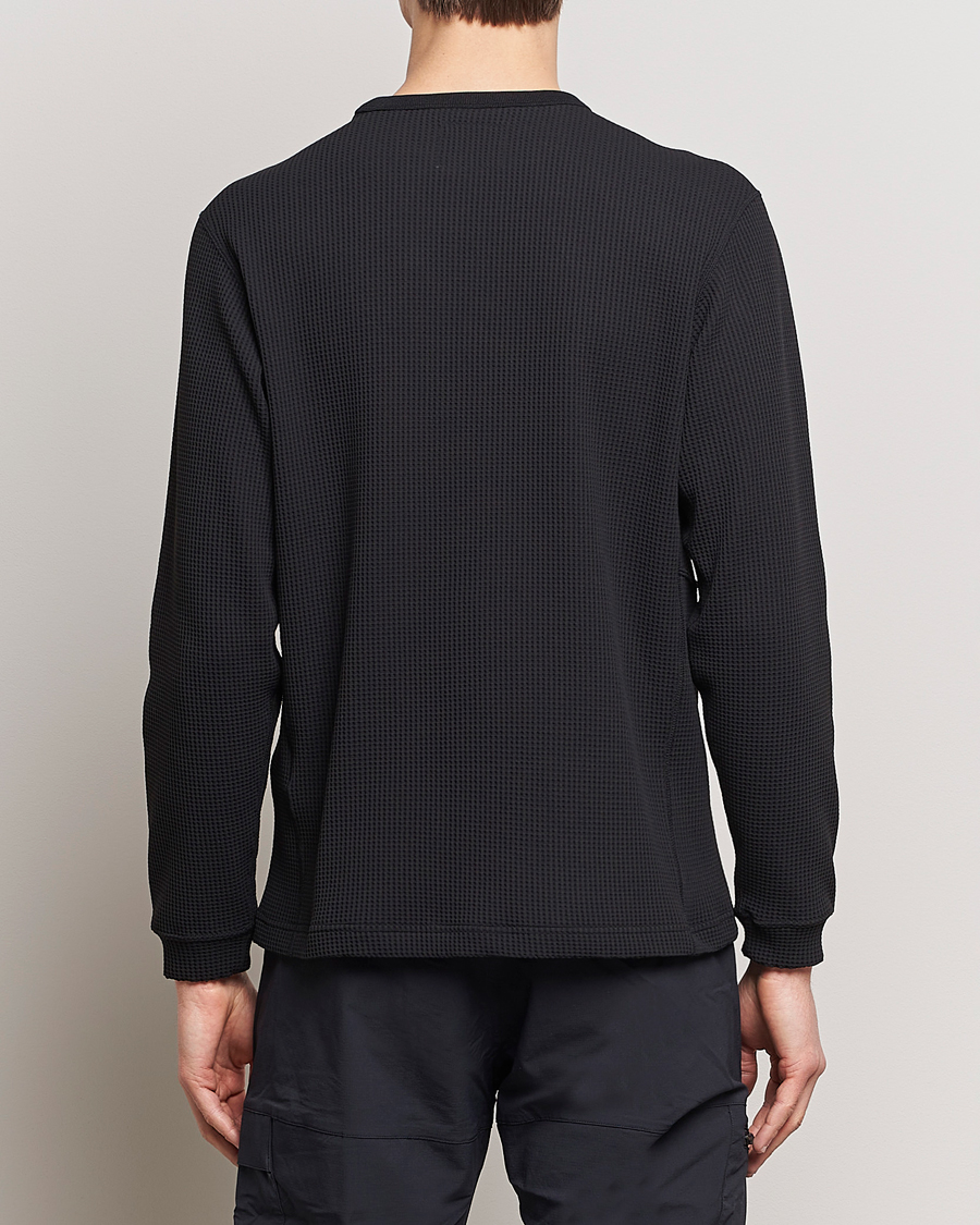 Homme | T-shirts | Snow Peak | Dry Waffle Long Sleeve T-Shirt Black