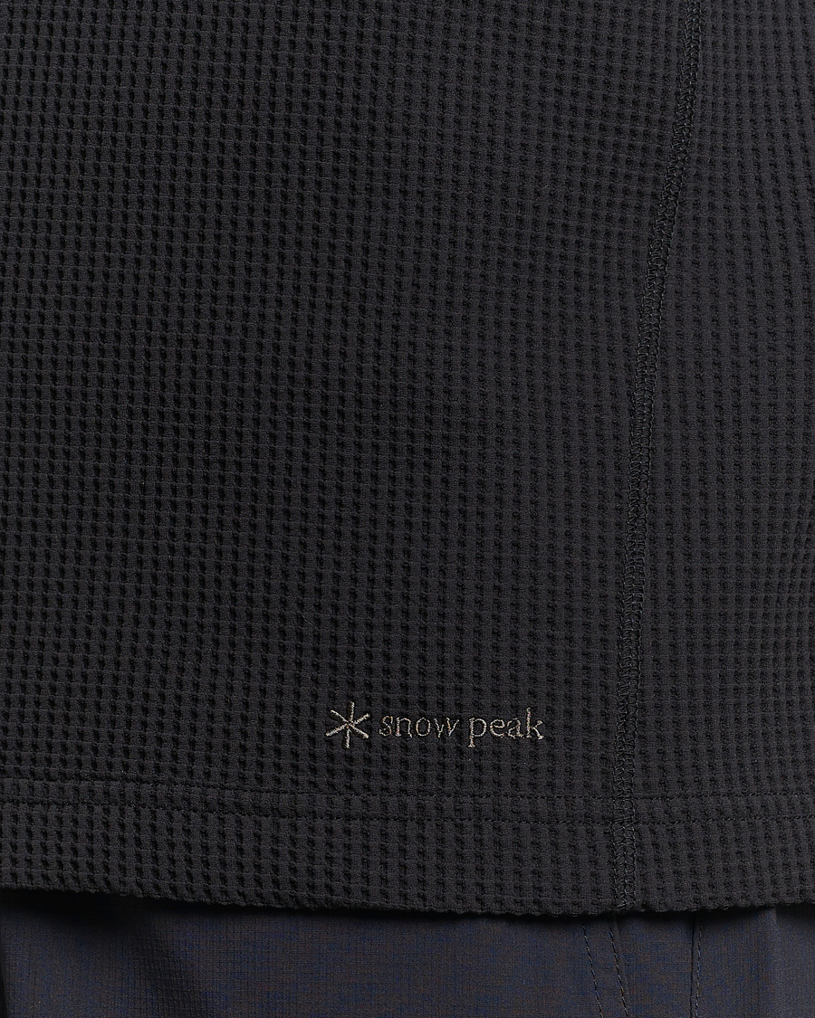 Homme | T-shirts | Snow Peak | Dry Waffle Long Sleeve T-Shirt Black