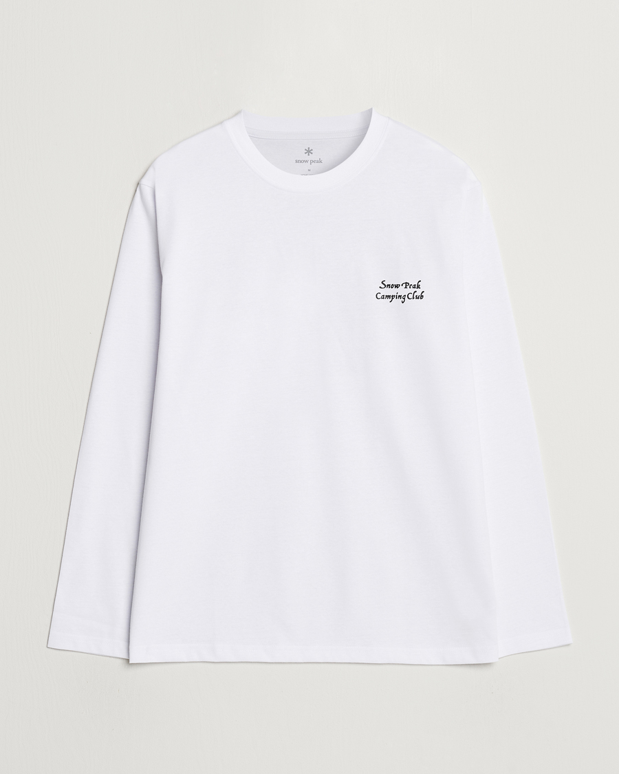Homme | T-shirts | Snow Peak | Camping Club Long Sleeve T-Shirt White