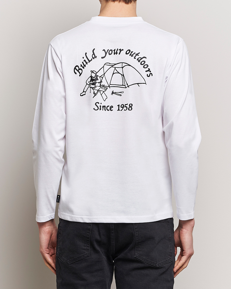 Homme | T-shirts | Snow Peak | Camping Club Long Sleeve T-Shirt White