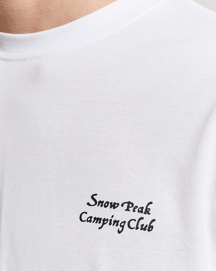 Homme | T-shirts | Snow Peak | Camping Club Long Sleeve T-Shirt White