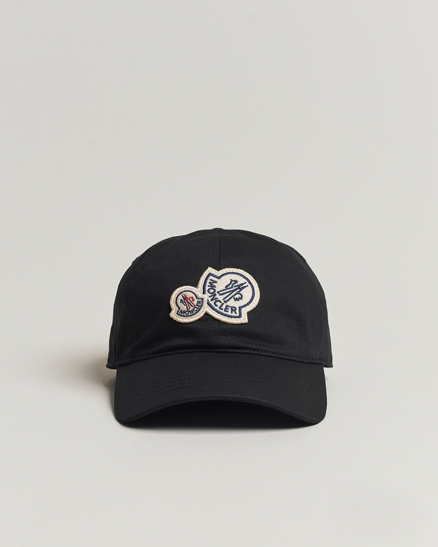 Heren | Moncler Double Logo Baseball Cap Black | Moncler | Double Logo Baseball Cap Black