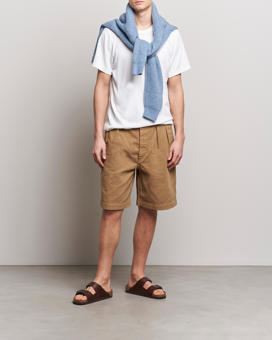 Homme | Shorts | Sunflower | Pleated Shorts Khaki