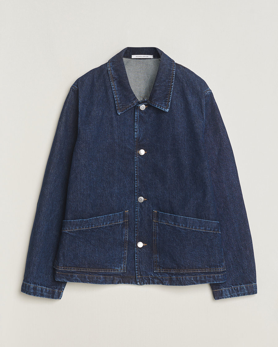 Heren | Jassen | Sunflower | Denim Worker Jacket Rinse Blue
