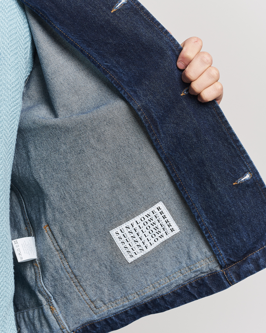 Heren | Jassen | Sunflower | Denim Worker Jacket Rinse Blue