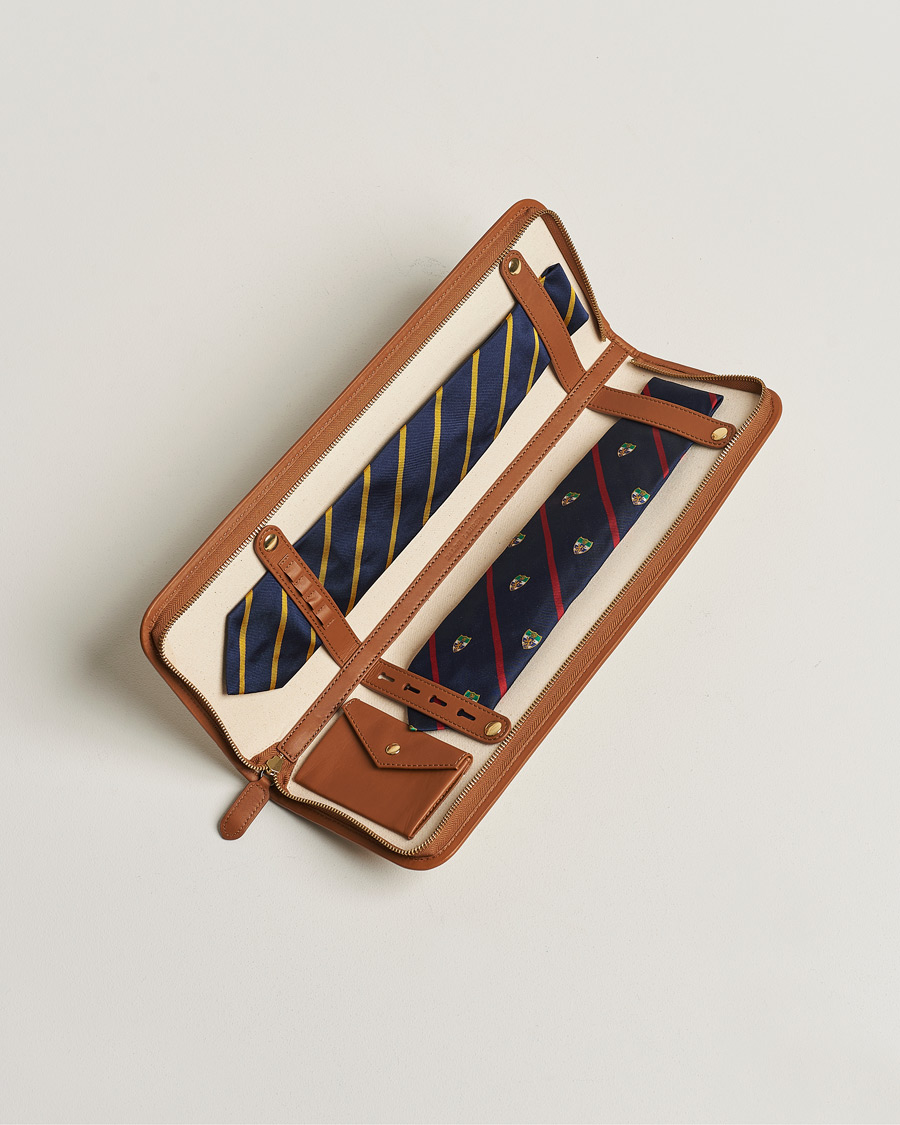Homme | Ralph Lauren Home Garrett Leather Tie Case Brown | Ralph Lauren Home | Garrett Leather Tie Case Brown