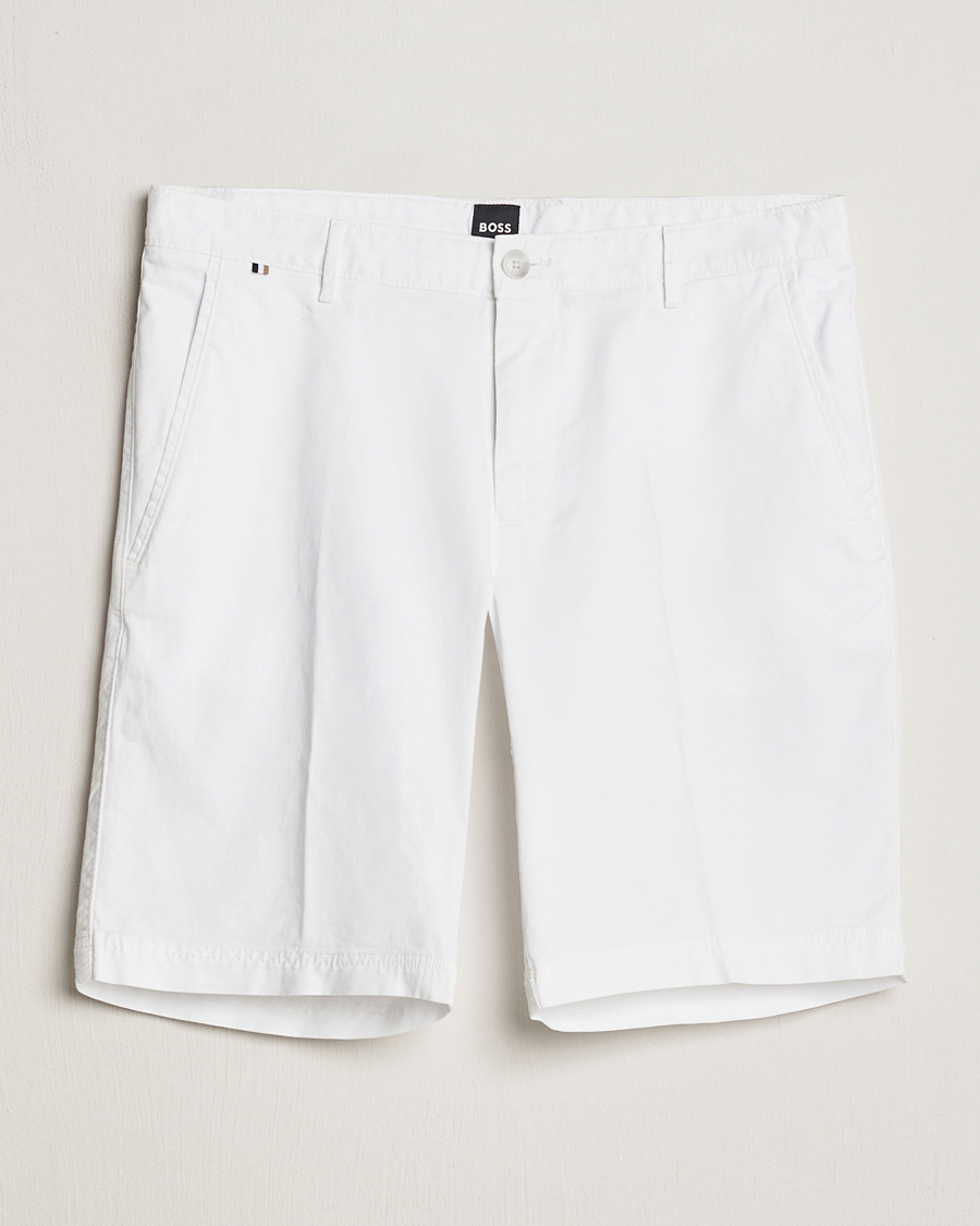 Homme | Shorts | BOSS BLACK | Slice Cotton Shorts White