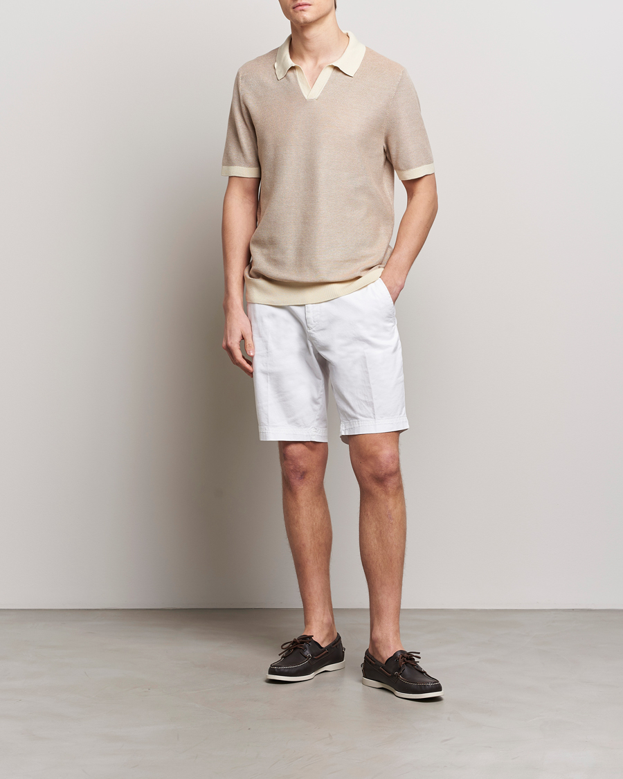 Homme | Shorts | BOSS BLACK | Slice Cotton Shorts White