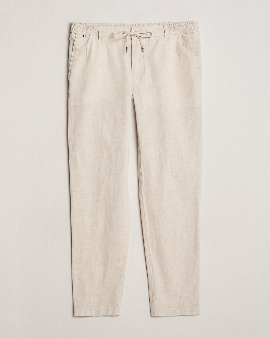 Homme | Pantalons | BOSS BLACK | Kane Drawstring Pants Light Beige