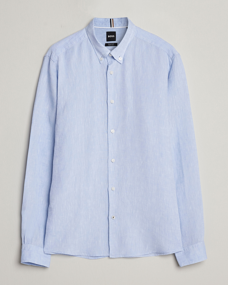 Homme | Chemises | BOSS BLACK | Liam Linen Shirt Light Blue