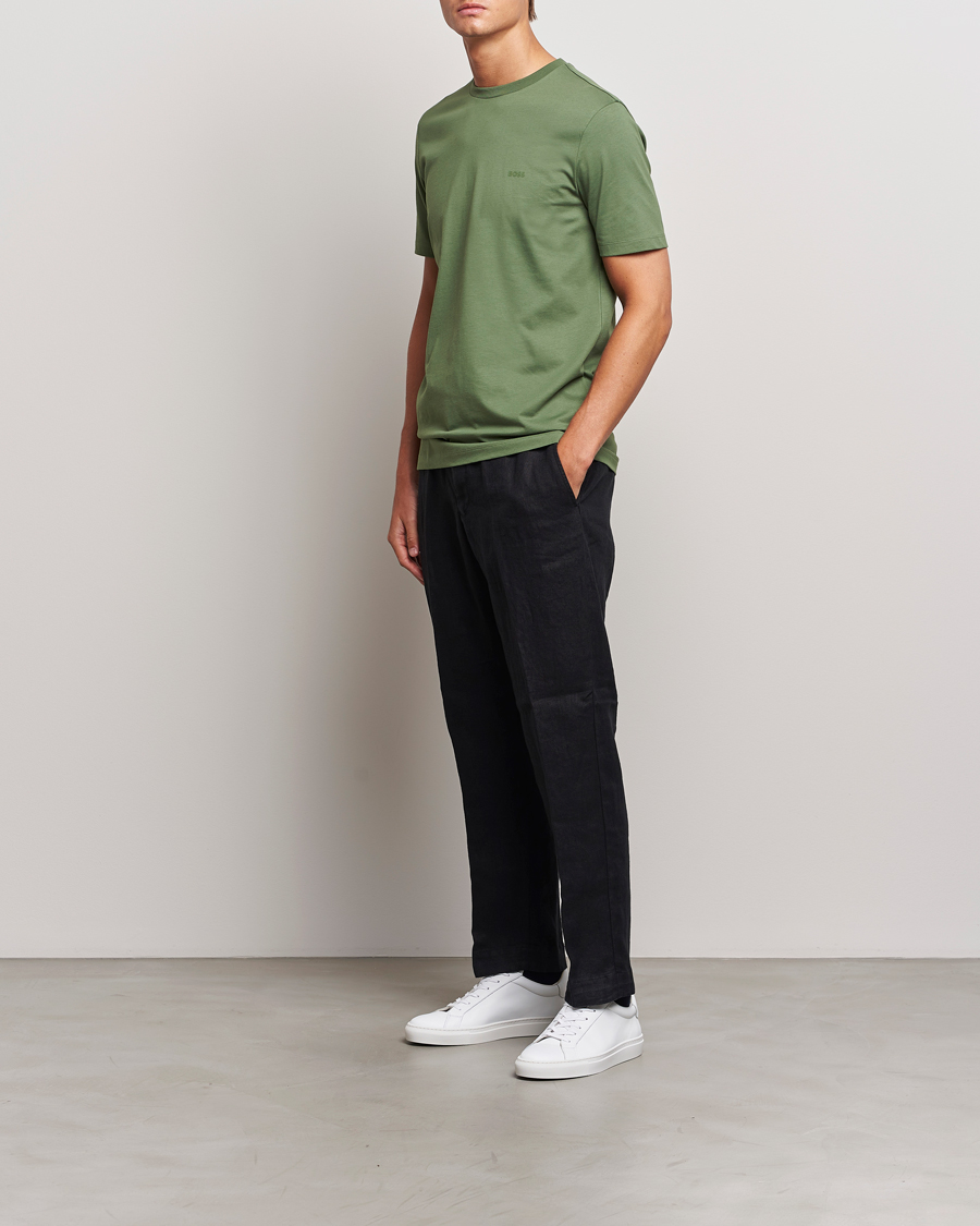 Homme | T-shirts | BOSS BLACK | Thompson Crew Neck T-Shirt Open Green