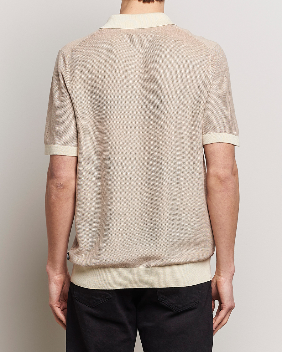 Homme | Polos | BOSS BLACK | Tempio Open Collar Polo Open Beige
