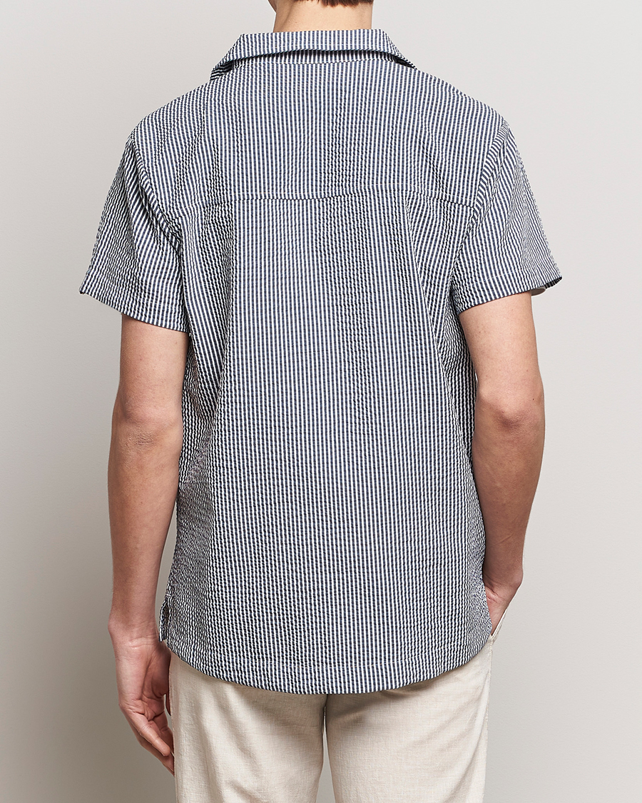 Heren | Overhemden | BOSS BLACK | Short Sleeve Open Collar Shirt Navy