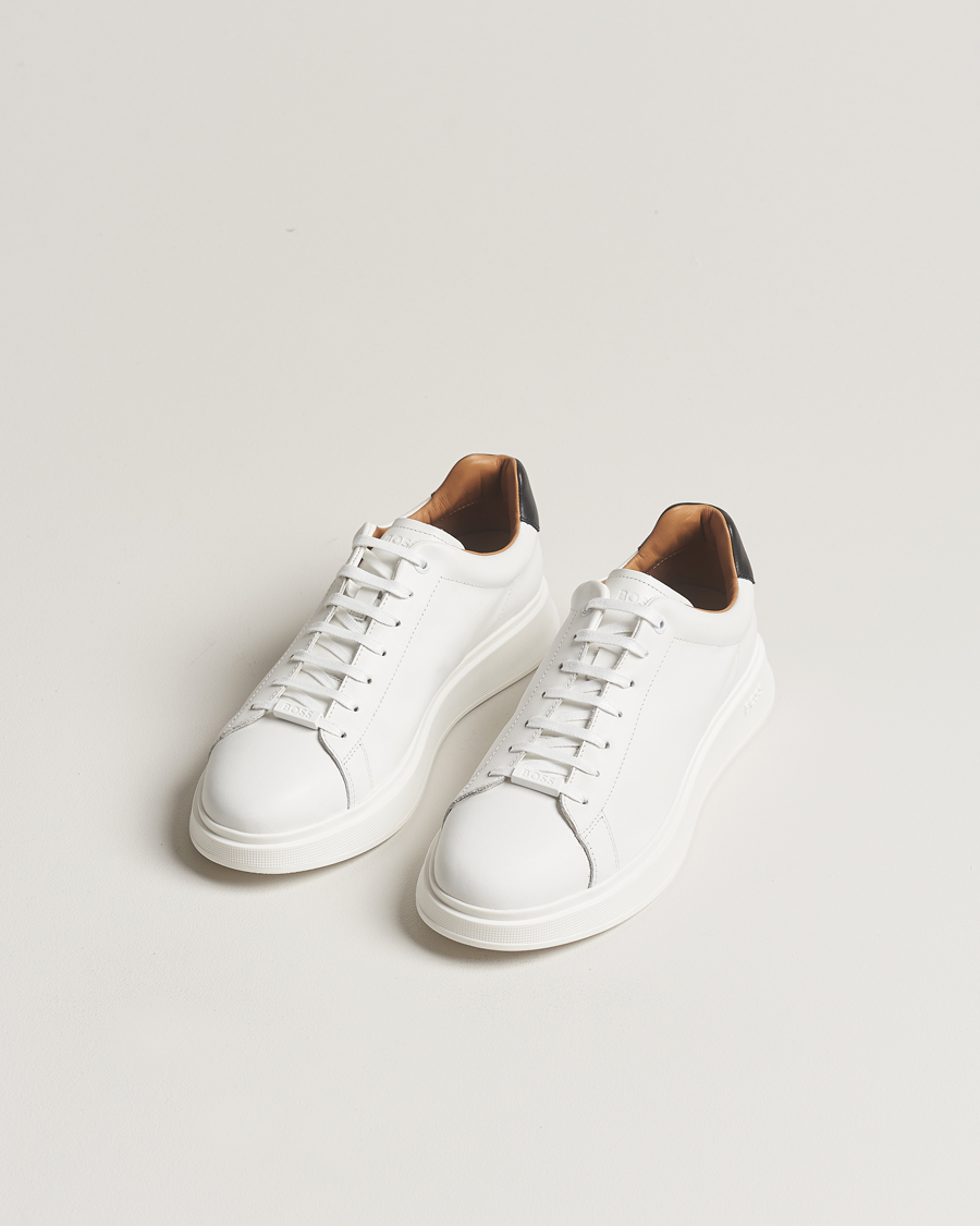 Heren | BOSS BLACK Bolton Leather Sneaker Natural | BOSS BLACK | Bolton Leather Sneaker Natural