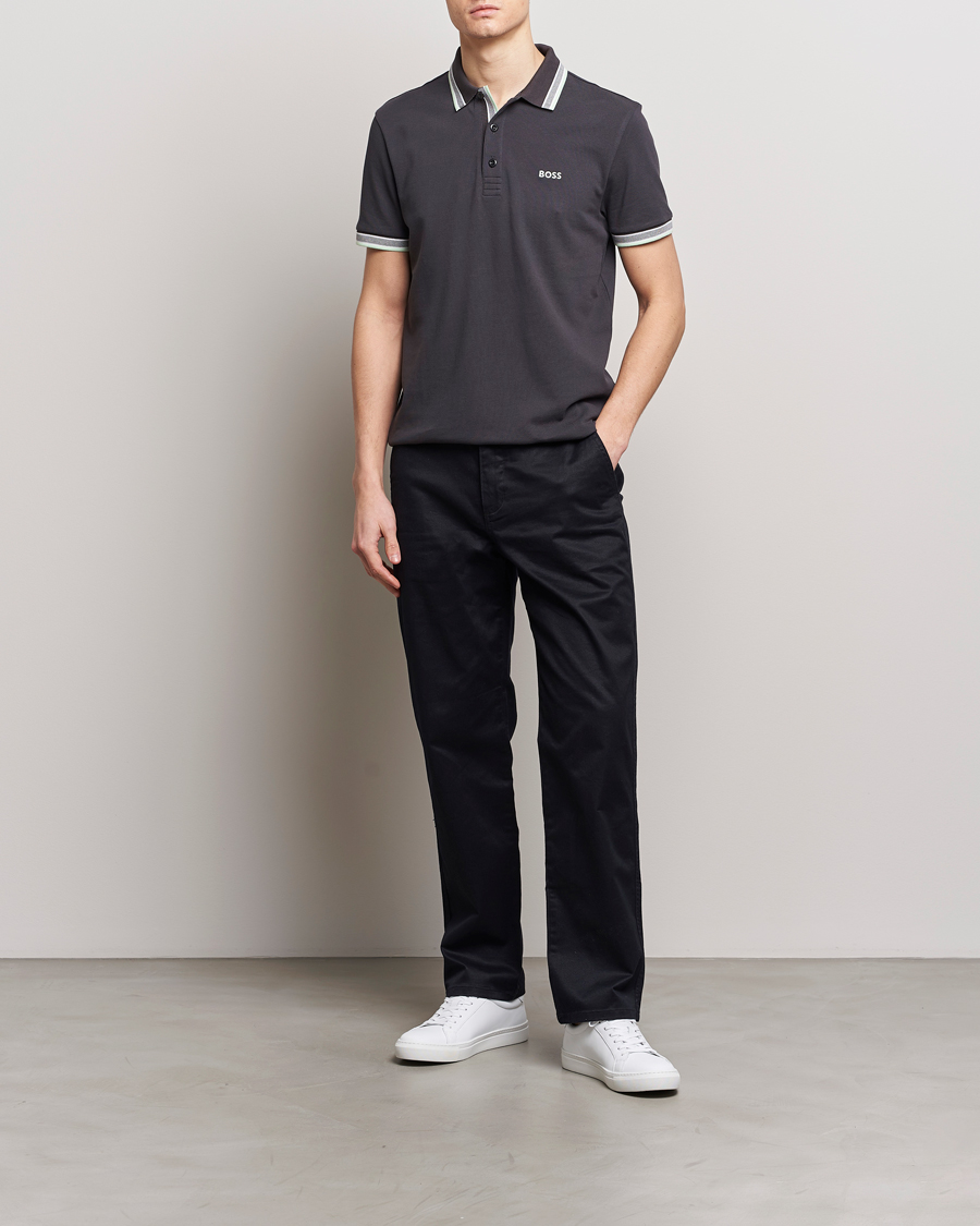 Homme | Polos | BOSS GREEN | Paddy Jersey Polo Charcoal