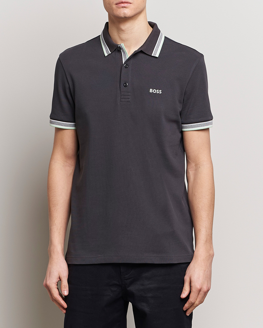 Homme | Polos | BOSS GREEN | Paddy Jersey Polo Charcoal