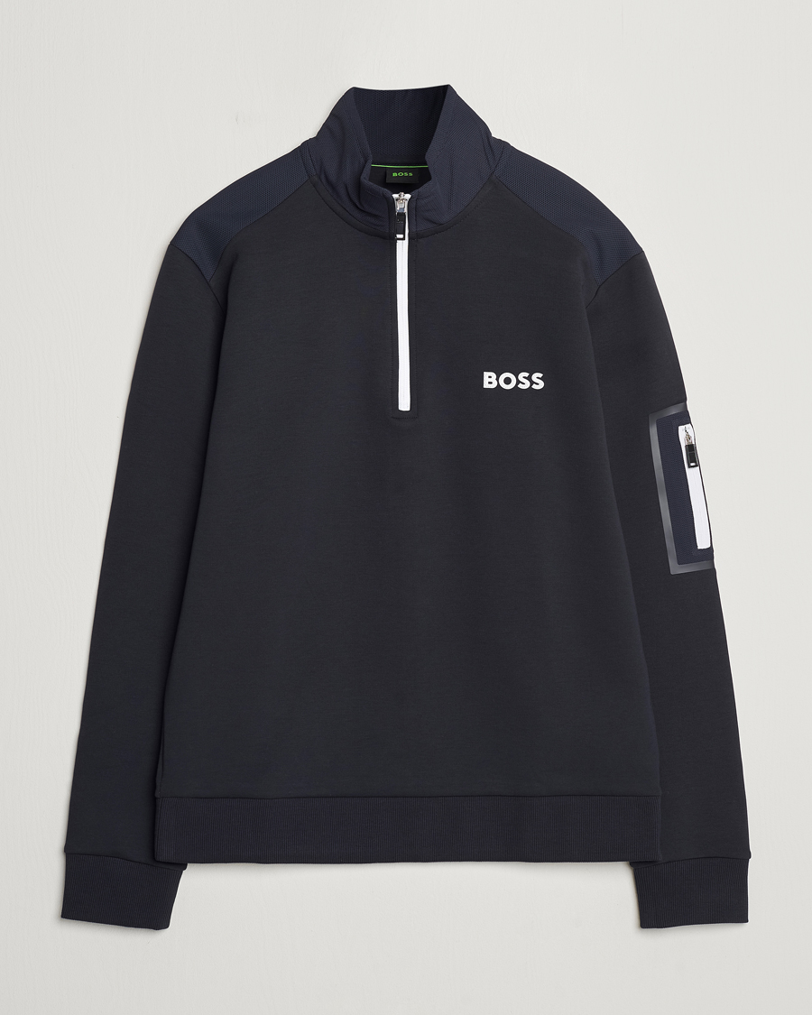 Homme | Pulls Et Tricots | BOSS GREEN | Half Zip Sweatshirt Dark Blue