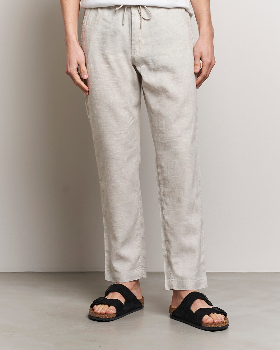 Homme | Pantalons | BOSS ORANGE | Sanderson Linen Pants Light Beige