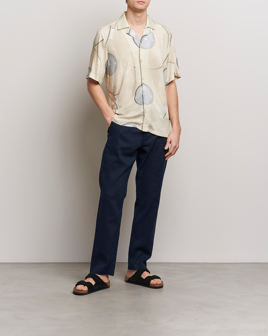 Heren | Broeken | BOSS ORANGE | Sanderson Linen Pants Dark Blue