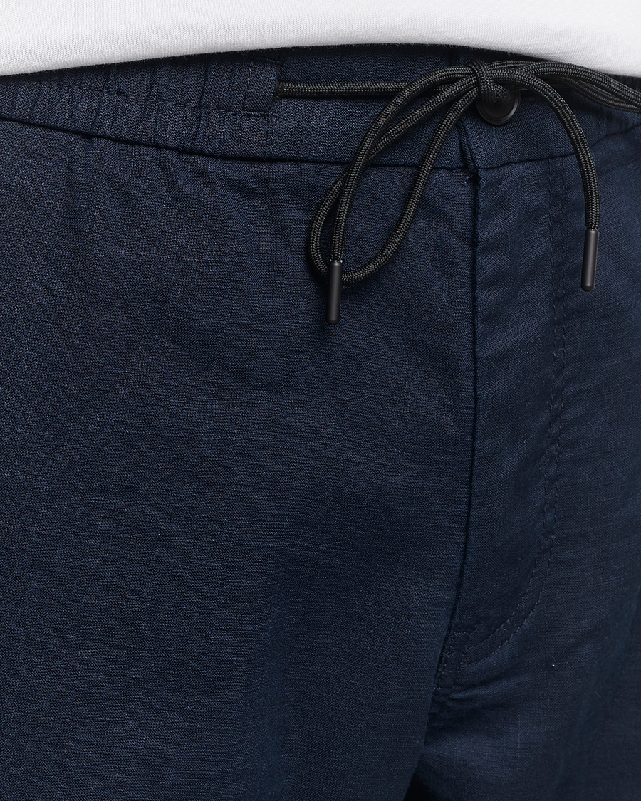 Heren | Broeken | BOSS ORANGE | Sanderson Linen Pants Dark Blue
