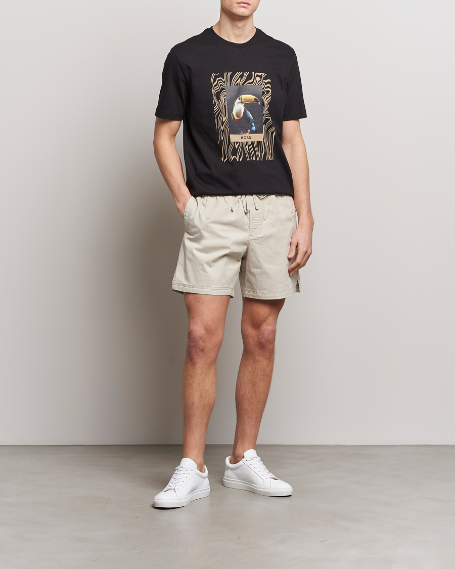 Heren | Korte broek | BOSS ORANGE | Sandrew Cotton Shorts Light Beige