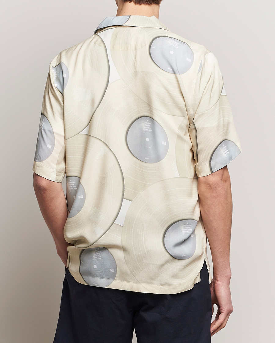 Homme | Chemises | BOSS ORANGE | Rayer Short Sleeve Printed Shirt Light Beige