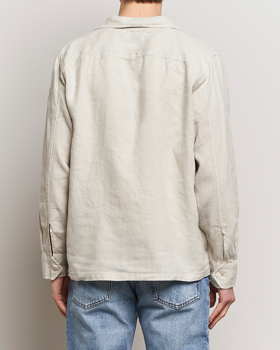 Homme | Chemises | BOSS ORANGE | Lovel Linen Overshirt Light Beige