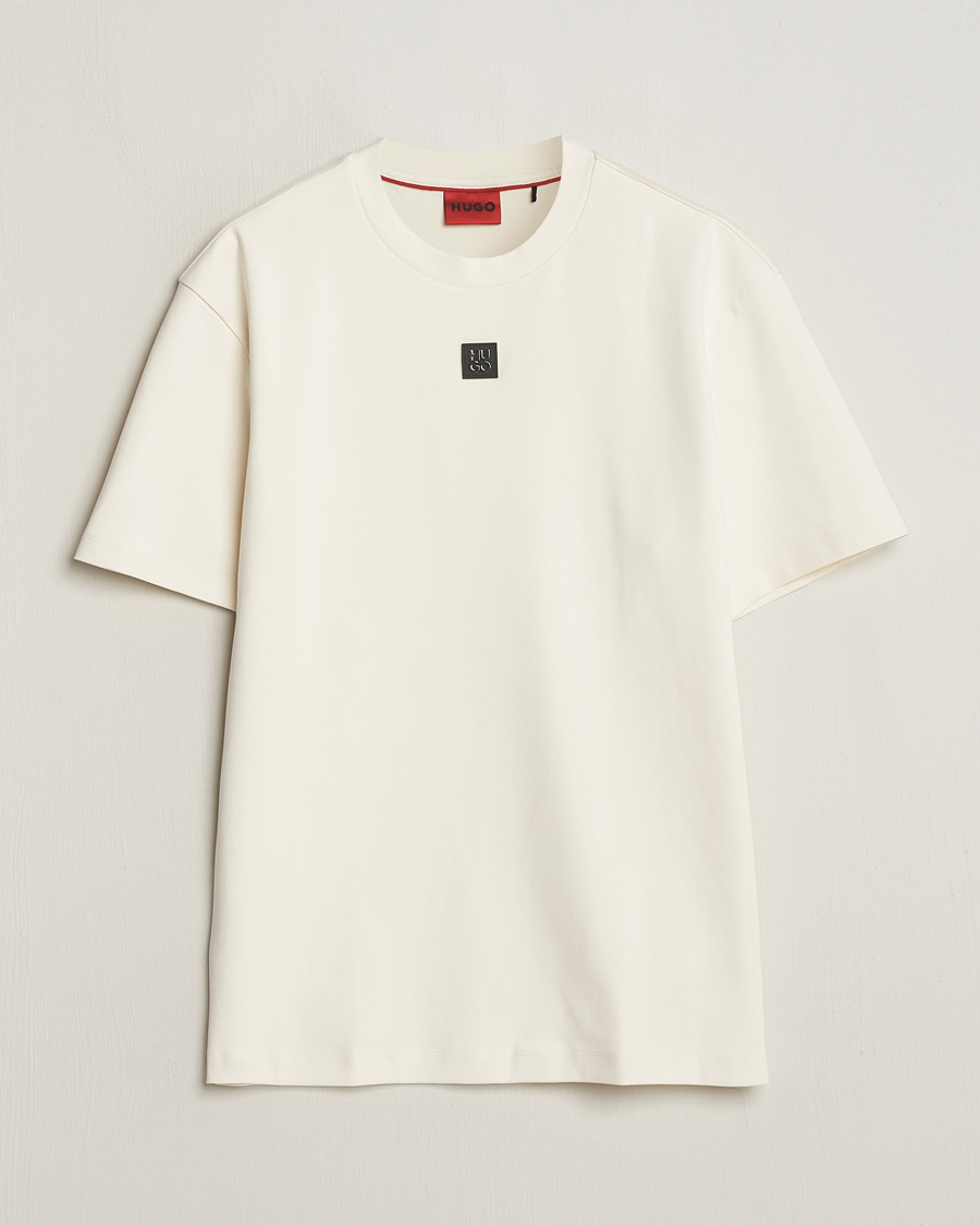 Heren | T-shirts | HUGO | Dalile Logo Crew Neck T-Shirt Open White