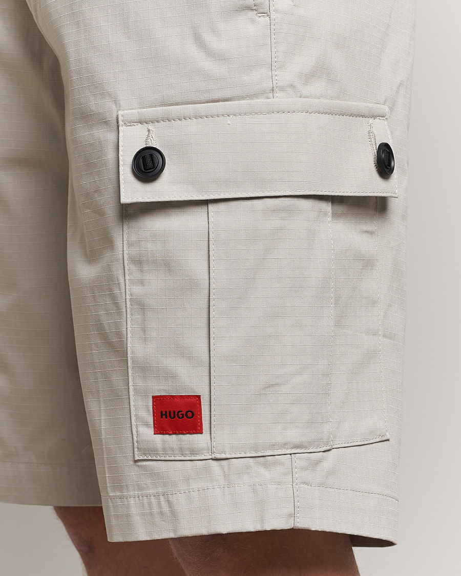 Homme | Shorts | HUGO | Garlio Cotton Cargo Shorts Light Grey