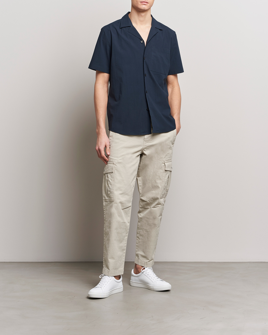 Homme | Chemises | HUGO | Ellino Short Sleeve Shirt Dark Blue