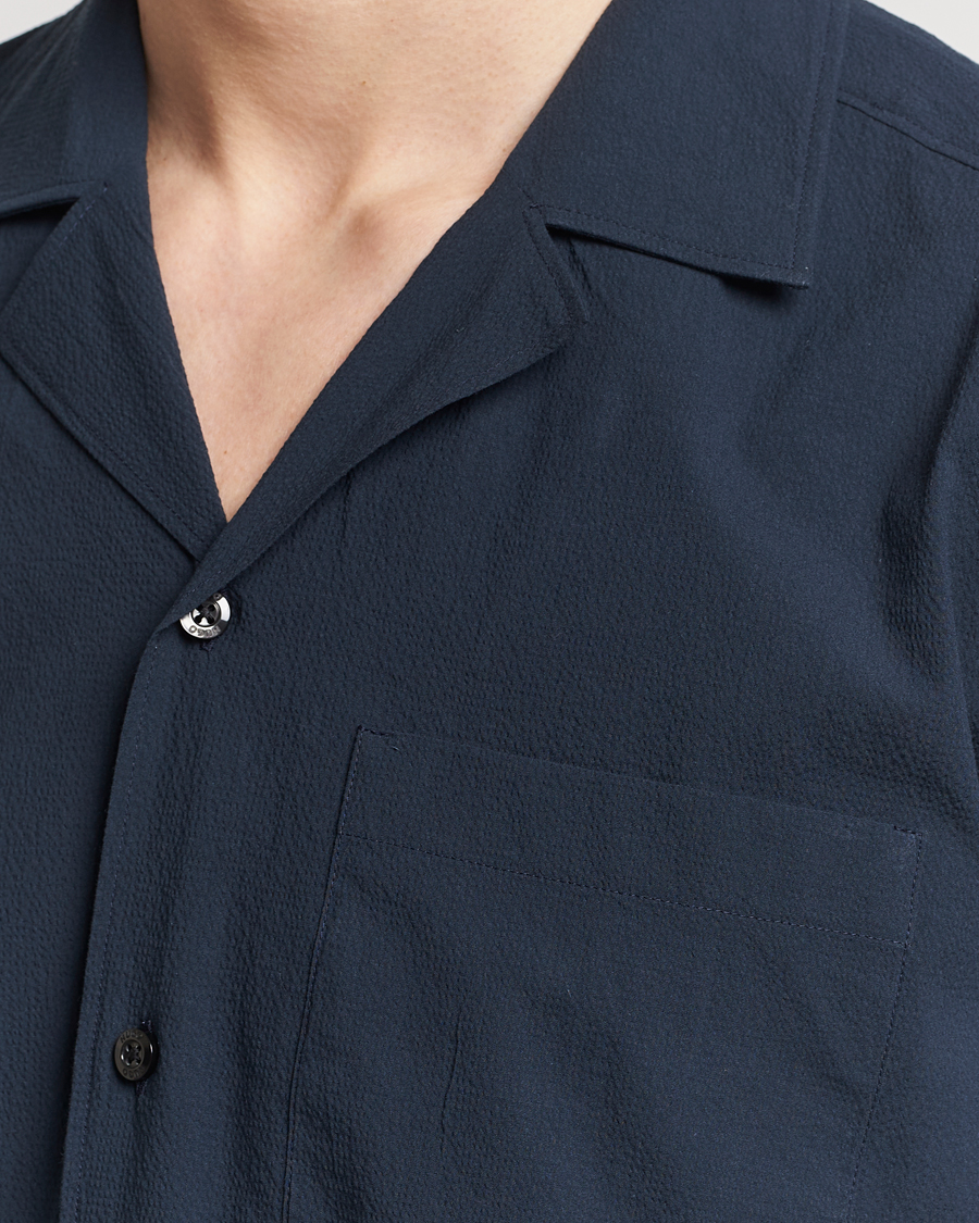 Homme | Chemises | HUGO | Ellino Short Sleeve Shirt Dark Blue