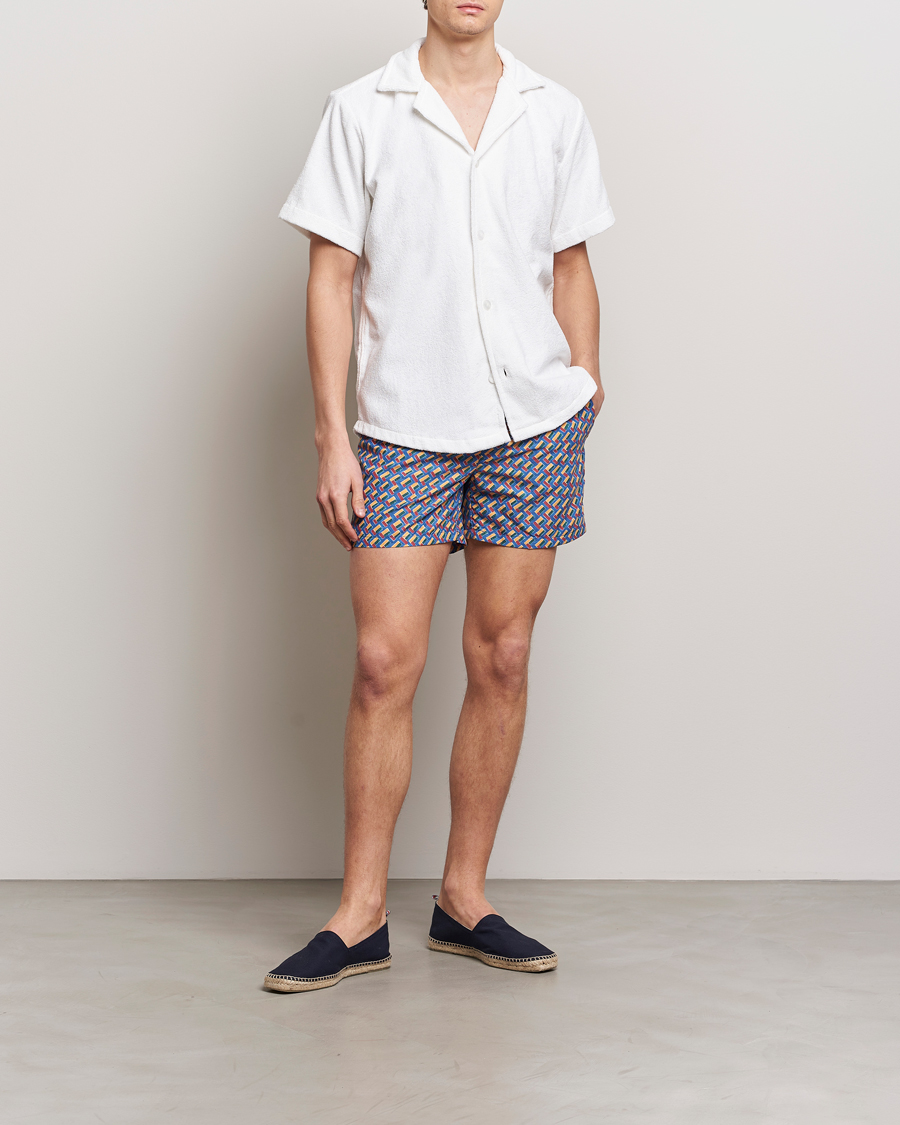 Homme | Maillots De Bain | Ripa Ripa | Meandro Printed Swimshorts Blue