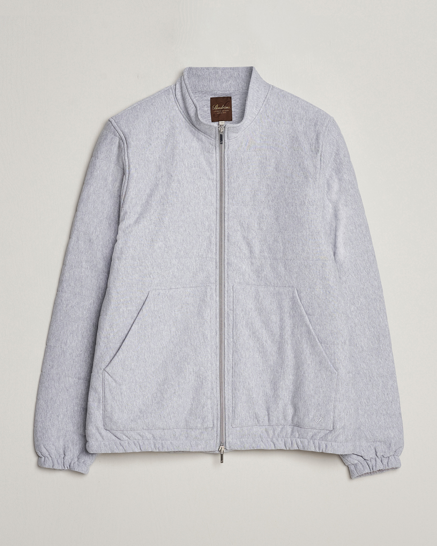 Homme | Pulls Et Tricots | Stenströms | Cotton Collage Zip Jacket Grey