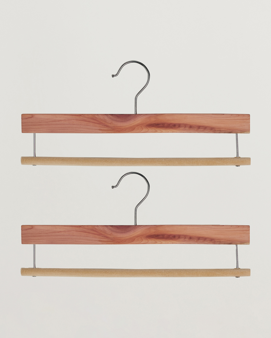 Heren | Kledingverzorging | Care with Carl | 2-Pack Cedar Wood Trouser Hangers