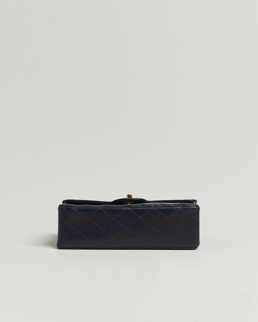 Homme | Chanel Pre-Owned Small Classic Flap Bag Navy | Chanel Pre-Owned | Small Classic Flap Bag Navy