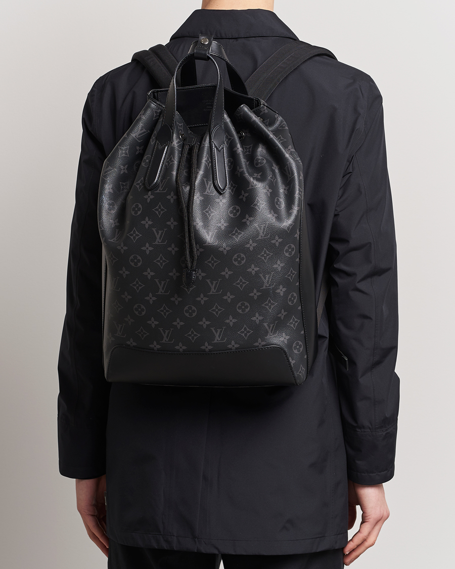 Homme | Louis Vuitton Pre-Owned Explorer Backpack Monogram Eclipse | Louis Vuitton Pre-Owned | Explorer Backpack Monogram Eclipse