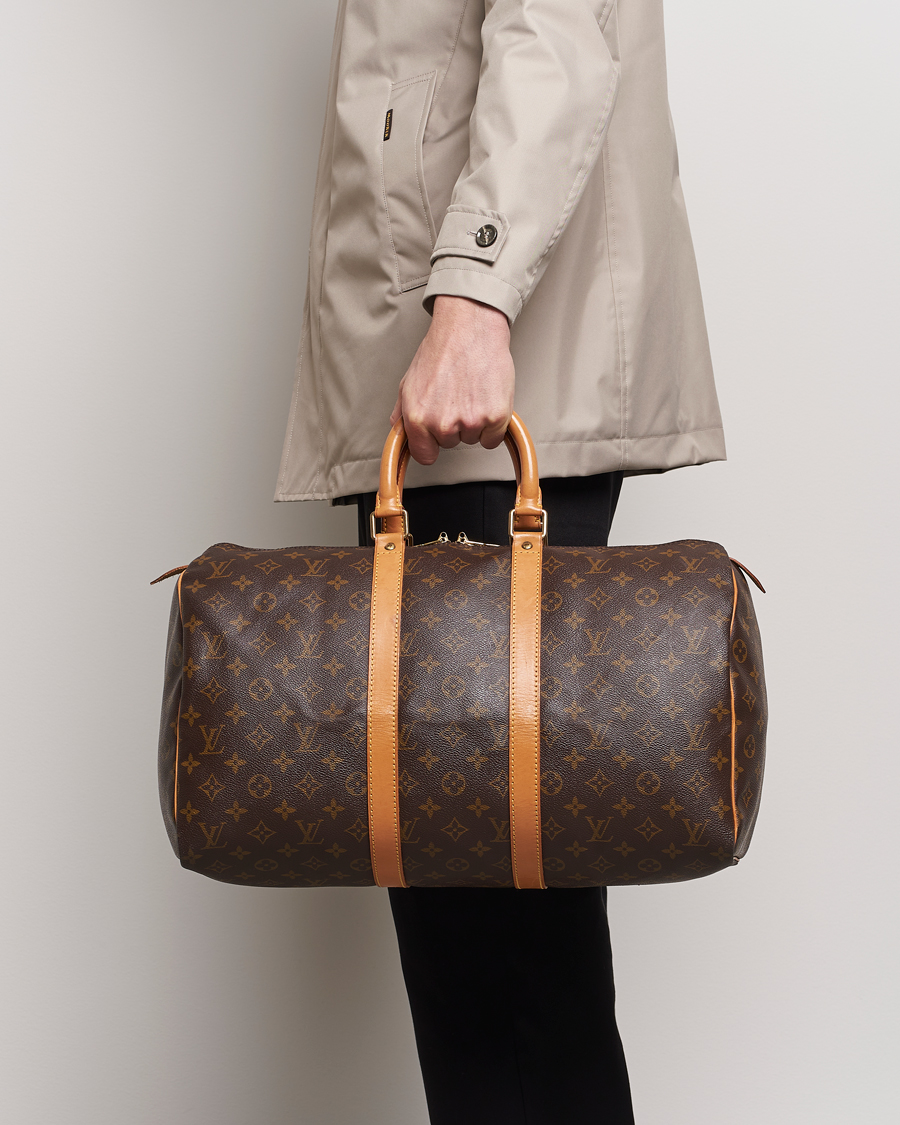 Homme | Louis Vuitton Pre-Owned Keepall 45 Bag Monogram | Louis Vuitton Pre-Owned | Keepall 45 Bag Monogram