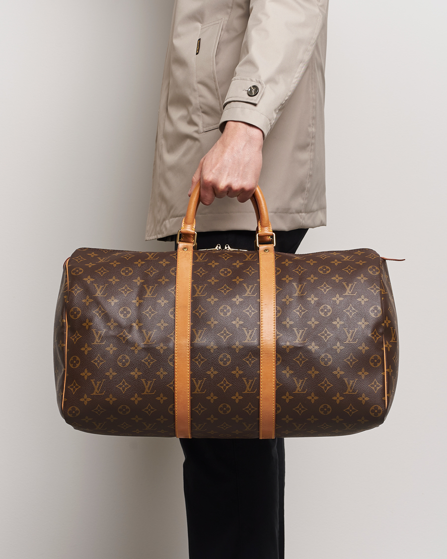 Homme | Louis Vuitton Pre-Owned Keepall 50 Bag Monogram | Louis Vuitton Pre-Owned | Keepall 50 Bag Monogram