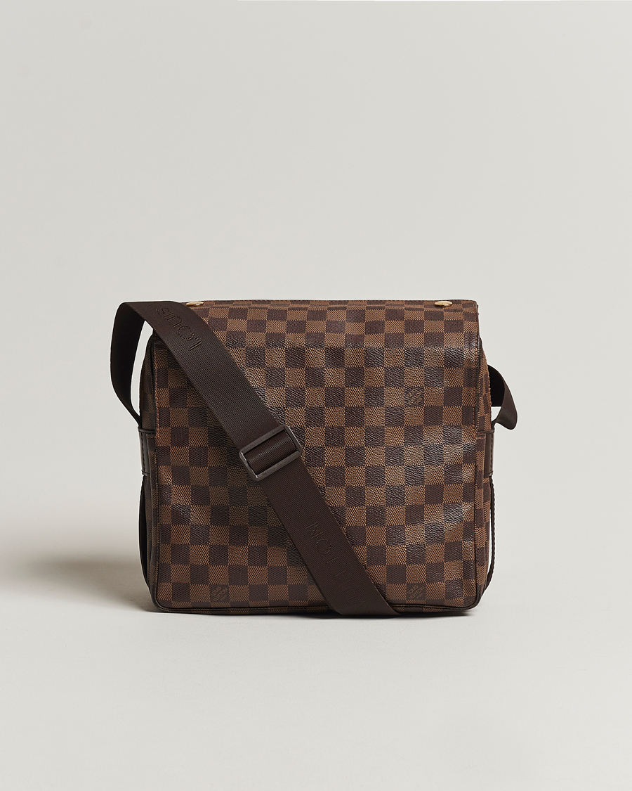 Homme | Louis Vuitton Pre-Owned Naviglio Messenger Bag Damier Ebene | Louis Vuitton Pre-Owned | Naviglio Messenger Bag Damier Ebene