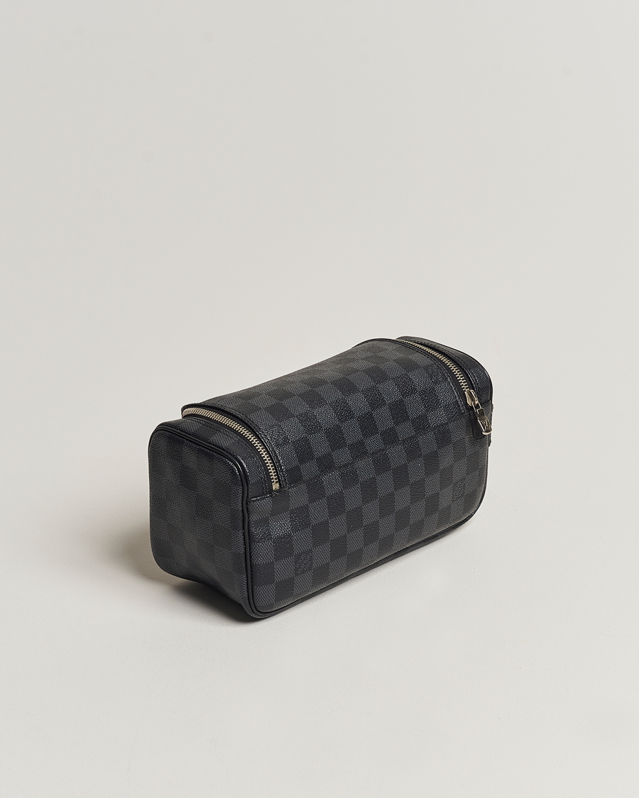 Homme | Louis Vuitton Pre-Owned Toiletry Bag Damier Graphite | Louis Vuitton Pre-Owned | Toiletry Bag Damier Graphite